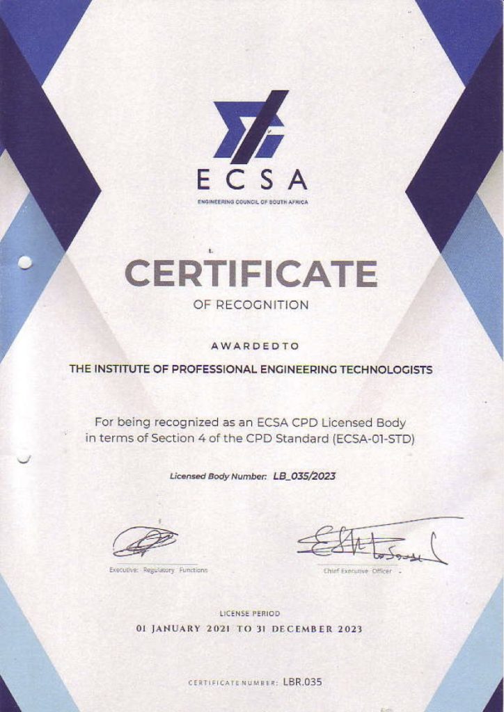 Recognition as ECSA Licensed Body_LB 035_2023